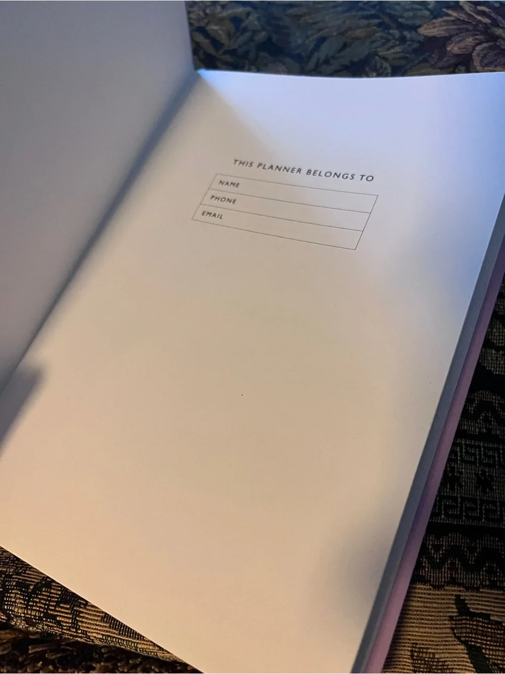 NWOT Undated Daily Planner